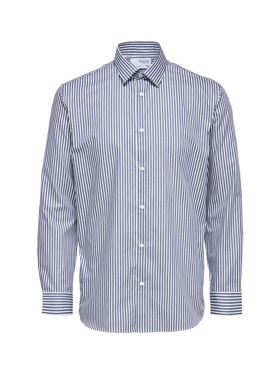 Selected Slim Ethan Shirt LS Classic - Dark Sapphire/Stripes